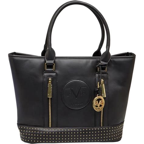 versace 1969 black handbag woven|19v69 italia by Versace trainers.